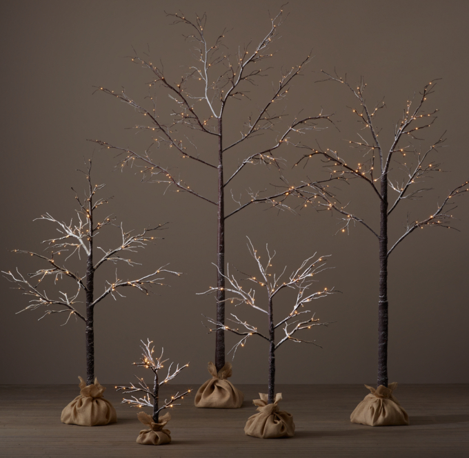 Flocked Winter Wonderland Tree Collection