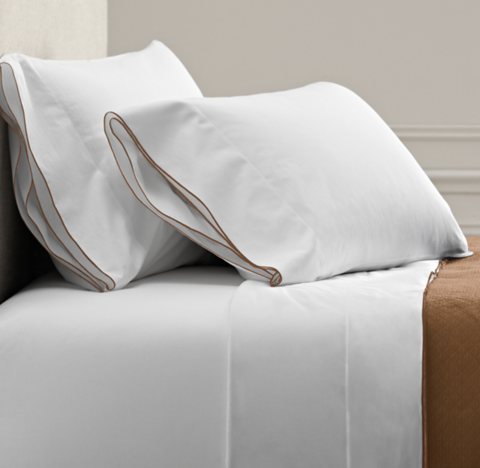 Italian Tipped Satin Stitch Sheet Set