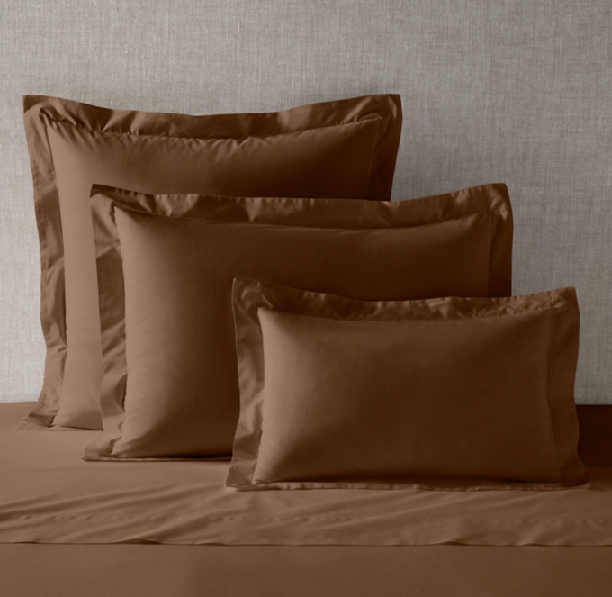 Italian Ultra-Soft 464-Thread-Count Percale Flange Sham