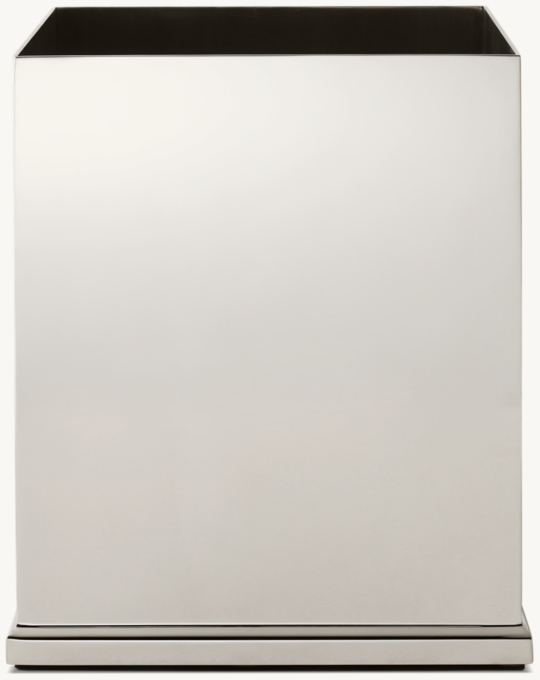 Beveled Metal Wastebasket