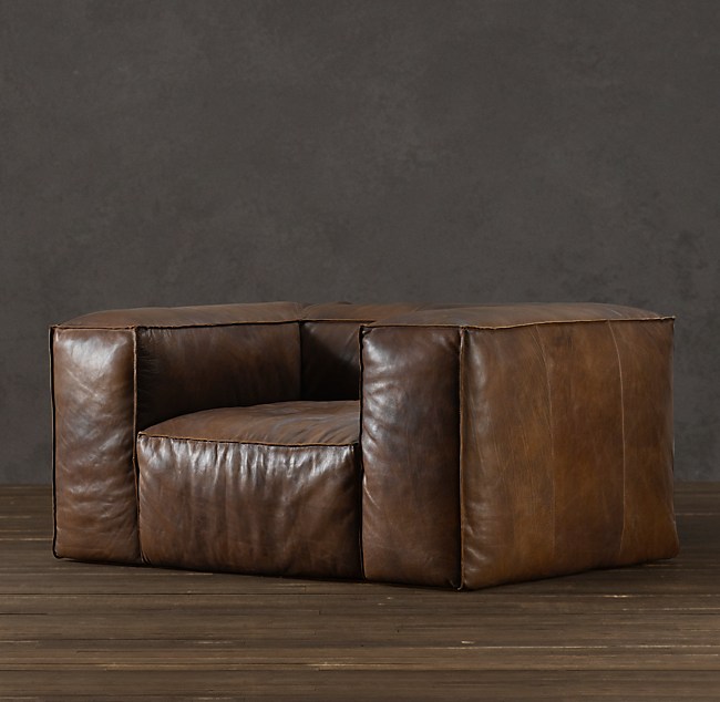 Fulham Leather Chair, Restoration Hardware Leather