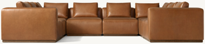 Vittorio Modular Leather U-Sofa Sectional