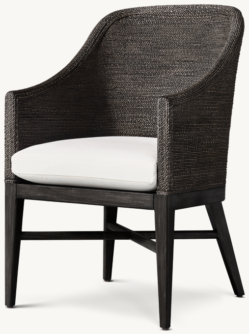 Marisol Seagrass Slope Dining Armchair