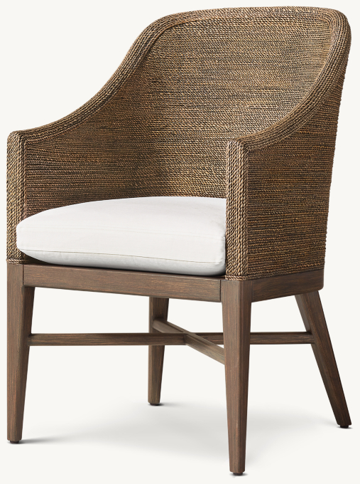 Marisol Seagrass Slope Dining Armchair