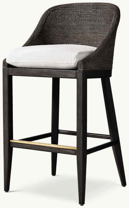 Marisol Seagrass Slope Arm Bar & Counter Stool