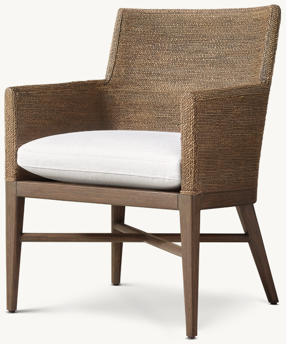 Marisol Seagrass Track Dining Armchair