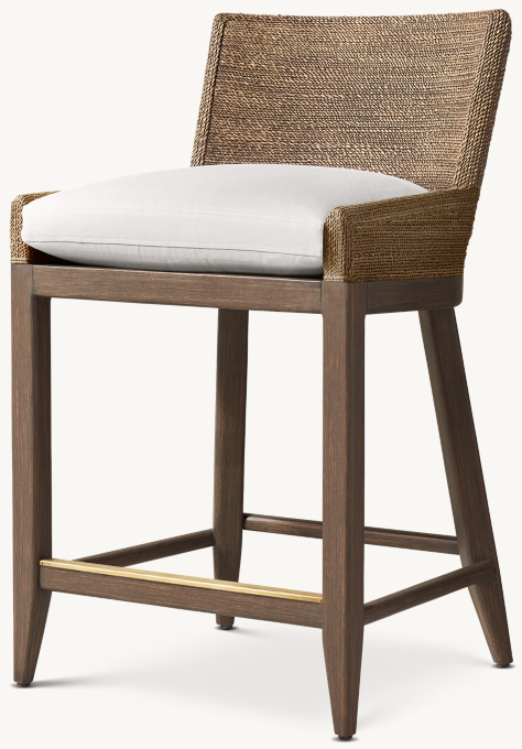 Marisol Seagrass Track Arm Bar & Counter Stool | RH