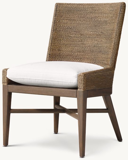 Marisol Seagrass Track Arm Dining Side Chair