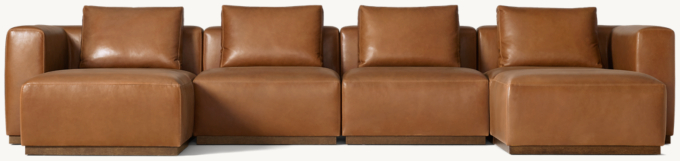 Vittorio Modular Leather U-Chaise Sectional