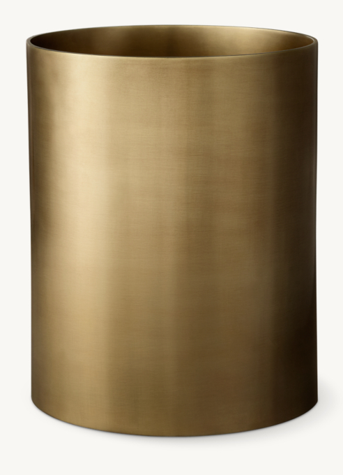 Solid Metal Wastebasket