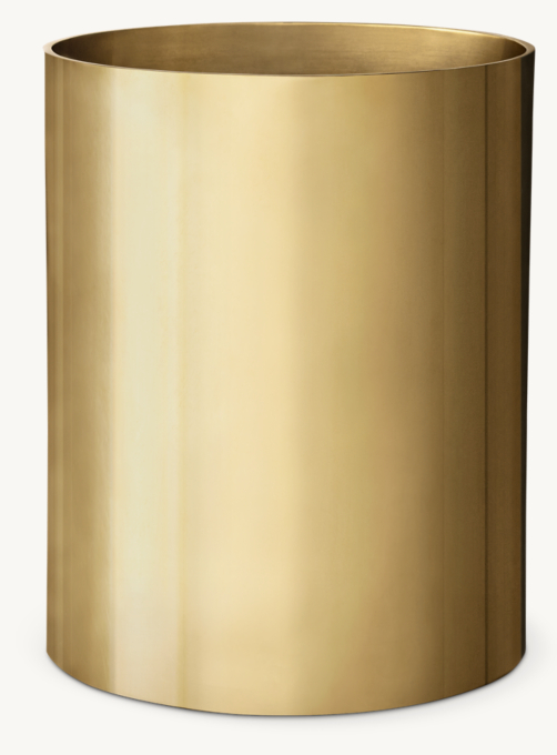 Solid Metal Wastebasket