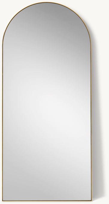 Arched Metal Outdoor Floor Mirror