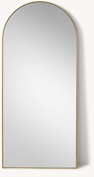 Arched Metal Outdoor Floor Mirror
