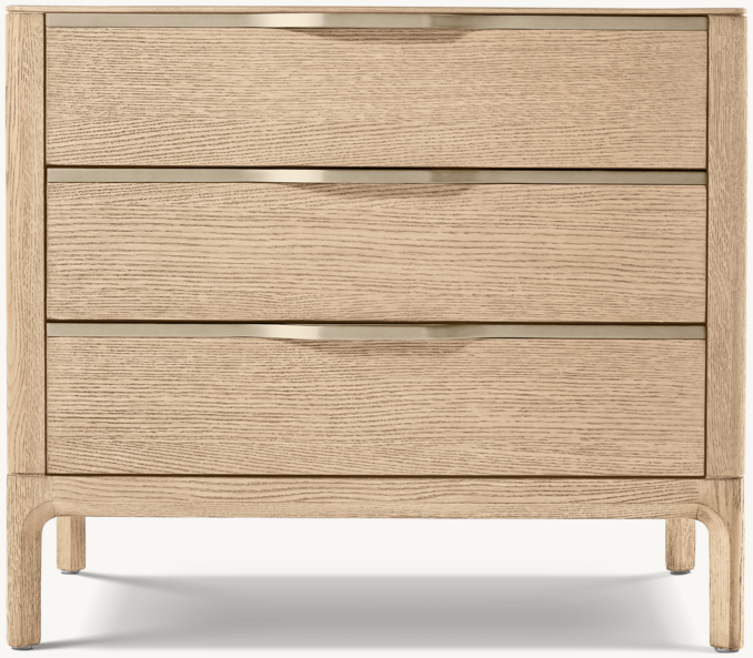 32" nightstand shown in Greige Oak/Champagne.