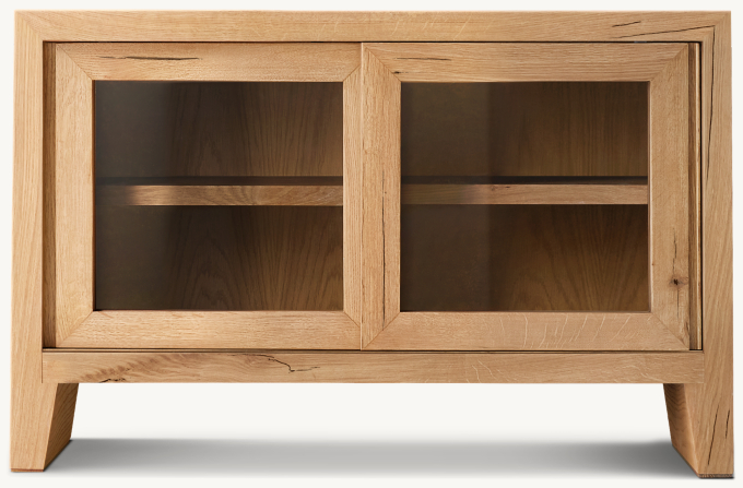 Wyeth Oak Glass DOUBLE-DOOR SIDEBOARD