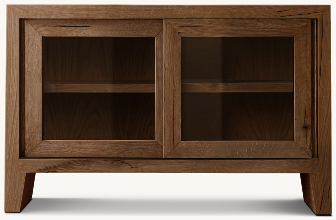 Wyeth Oak Glass DOUBLE-DOOR SIDEBOARD