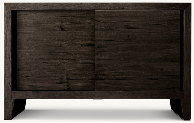 Front view of Wyeth Oak Double-Door Sideboard 