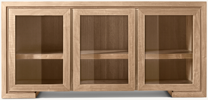 Enzo Glass Triple-Door Media Console