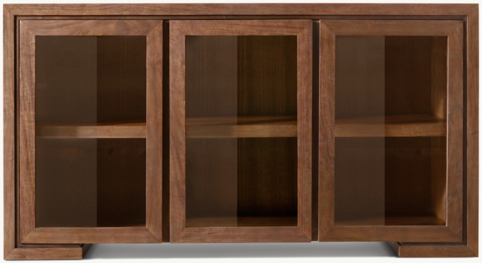Enzo Glass Triple-Door Sideboard