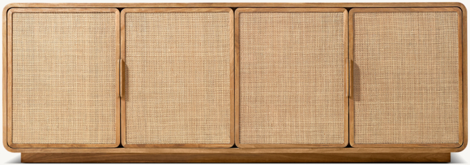 Santiago Cane 4-Door Media Console