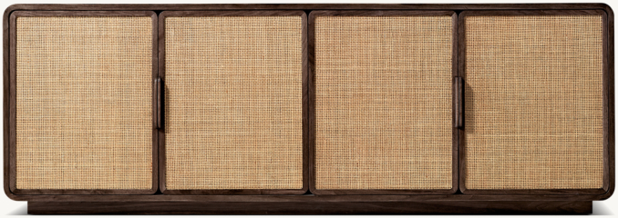 Santiago Cane 4-Door Media Console