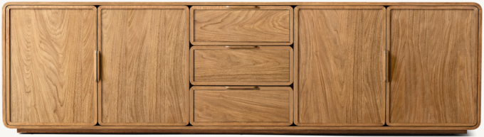 Santiago 4-Door Media Console with Drawers