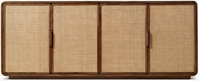 Santiago Cane 4-Door Sideboard