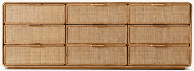 Santiago Cane 9-Drawer Dresser