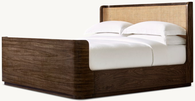 Santiago Cane Shelter Bed with Footboard
