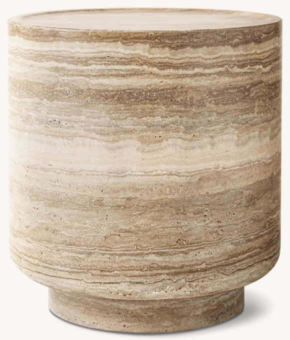 Vitolo Carved Round Side Table