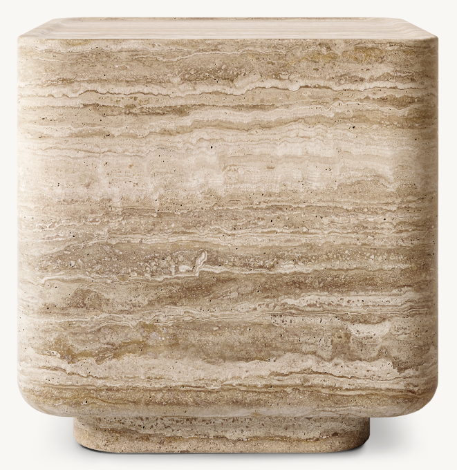 Vitolo Carved Square Side Table