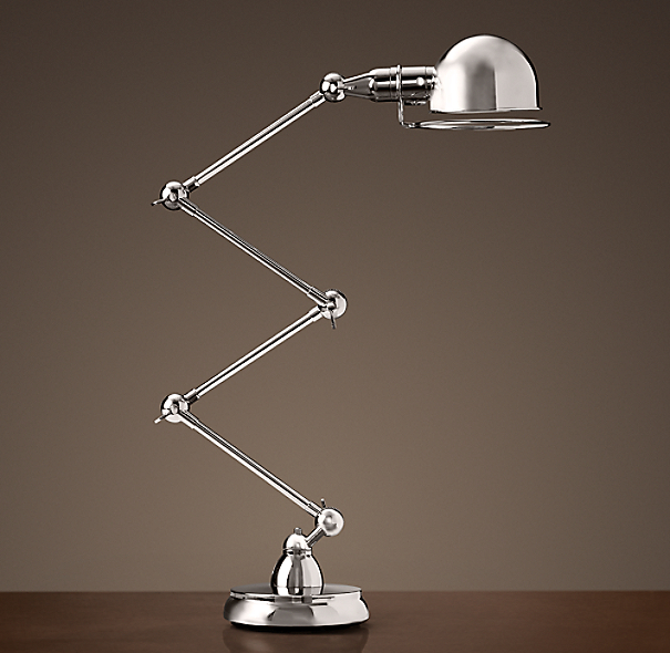 Atelier Scissor Task Table Lamp - Polished Nickel