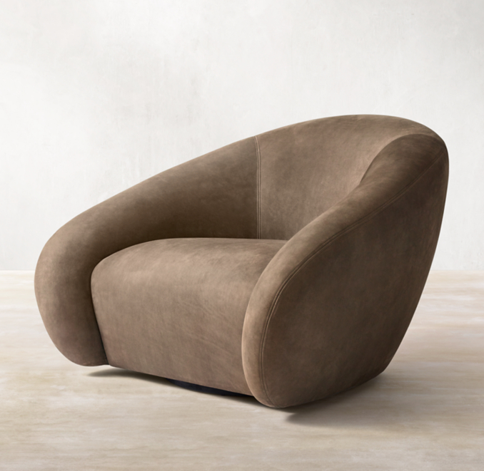 Three Quarter view of Austen Swivel Chair - Metal Base 