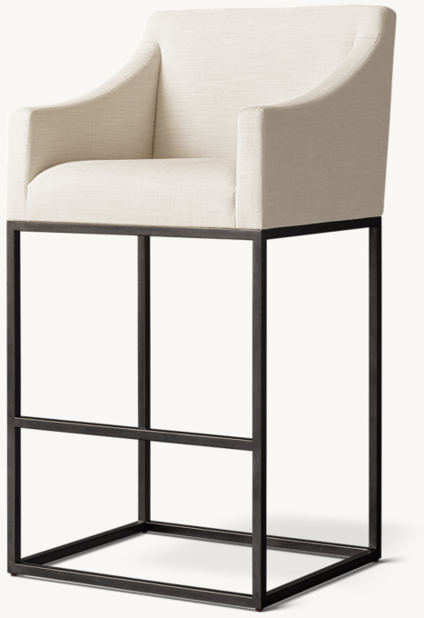 Emery Slope Arm Fabric Bar & Counter Stool