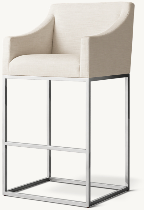 Emery Slope Arm Fabric Bar & Counter Stool