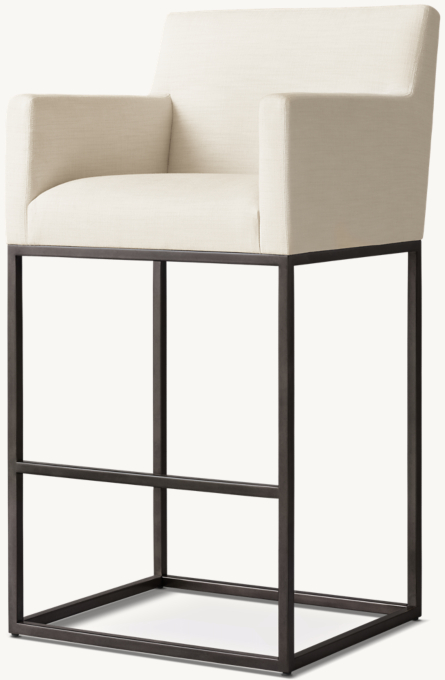Emery Track Arm Fabric Bar & Counter Stool