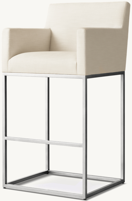 Emery Track Arm Fabric Bar & Counter Stool