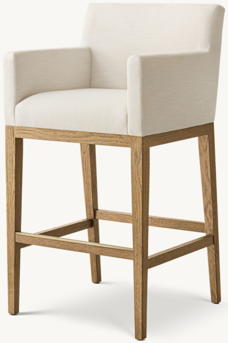 Morgan Track Arm Fabric Bar & Counter Stool