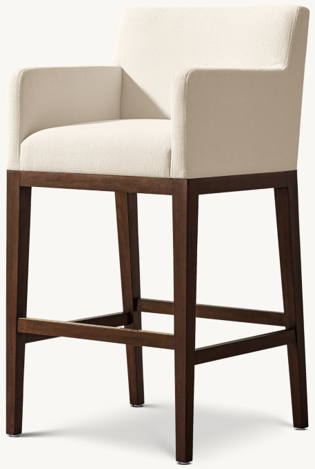 Morgan Track Arm Fabric Bar & Counter Stool