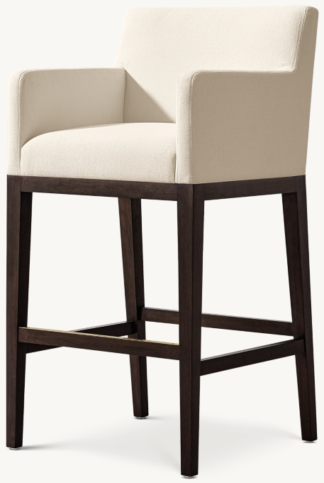 Morgan Track Arm Fabric Bar & Counter Stool