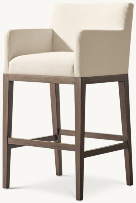 Morgan Track Arm Fabric Bar & Counter Stool