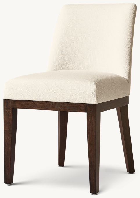 Morgan Curved-Back Fabric Dining Side Chair