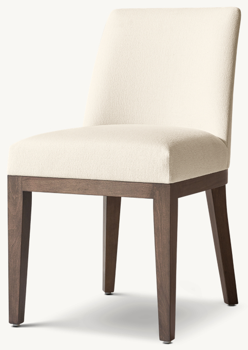 Morgan Curved-Back Fabric Dining Side Chair