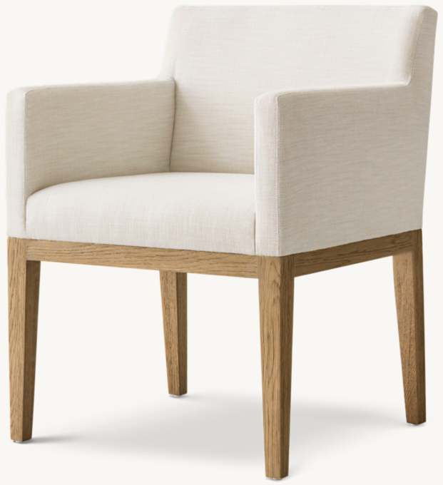 Morgan Track Arm Fabric Dining Armchair