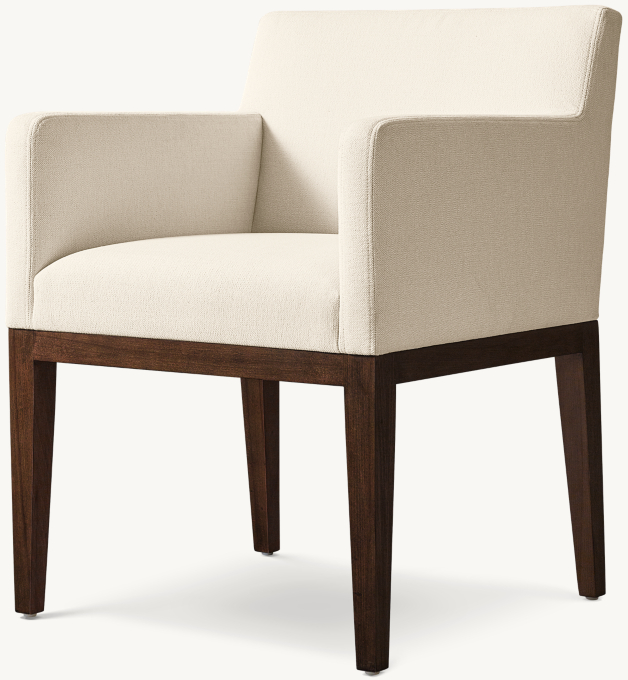 Morgan Track Arm Fabric Dining Armchair