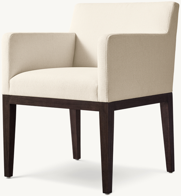 Morgan Track Arm Fabric Dining Armchair
