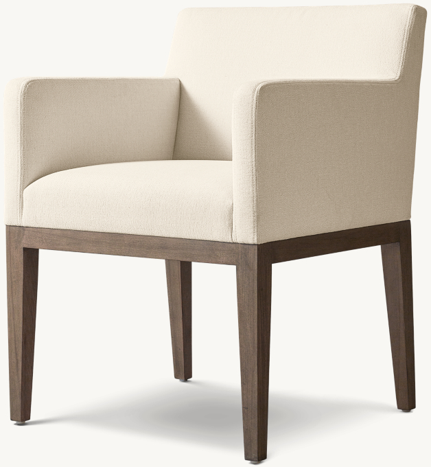 Morgan Track Arm Fabric Dining Armchair
