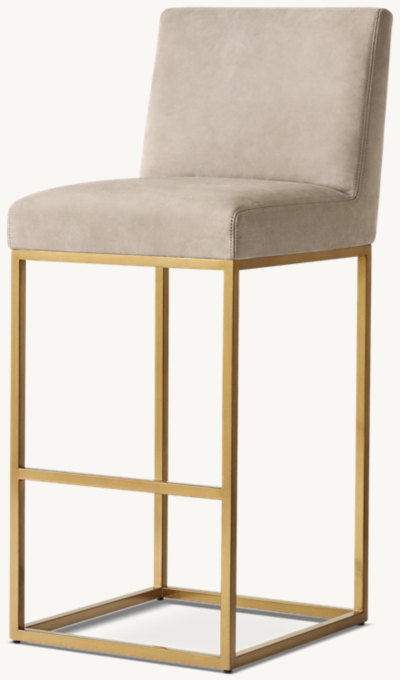Emery Armless Leather Bar & Counter Stool