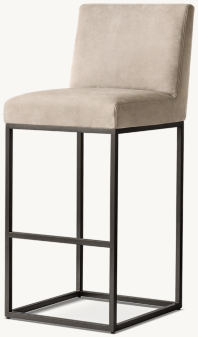 Emery Armless Leather Bar & Counter Stool