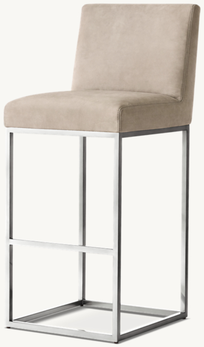 Emery Armless Leather Bar & Counter Stool
